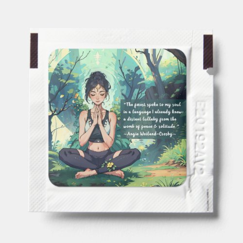 Natural Forest Yoga Meditation Reiki Master Quotes Hand Sanitizer Packet