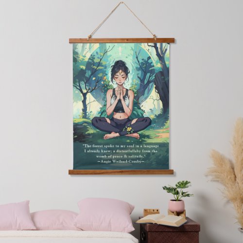 Natural Forest Yoga Meditation Reiki Master Quotes Hanging Tapestry