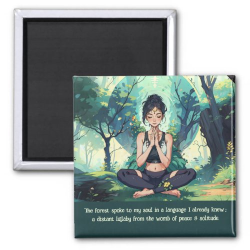 Natural Forest Yoga Meditation Reiki Master Quotes Magnet
