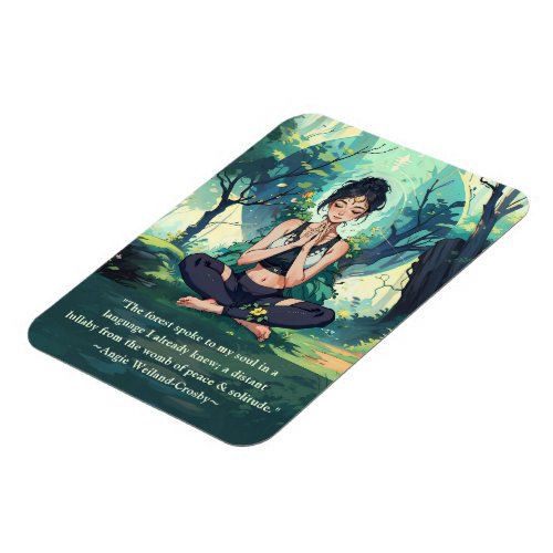 Natural Forest Yoga Meditation Reiki Master Quotes Magnet