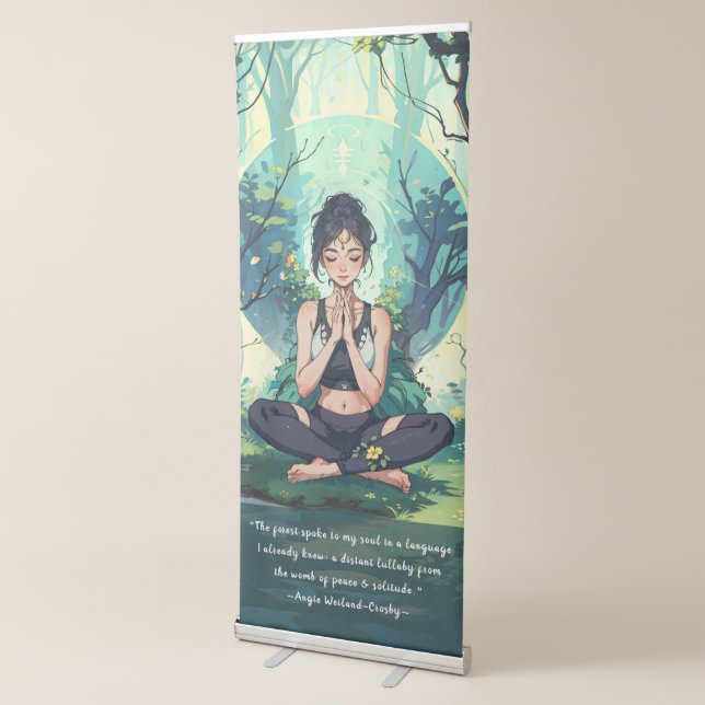 Natural Forest Yoga Meditation Reiki Master Quotes Retractable Banner (3/4)