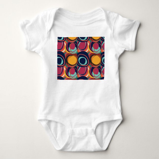 Natural Form Seamless: Abstract Circle Beauty. Baby Bodysuit (Front)