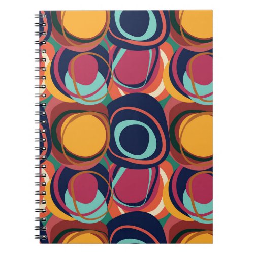 Natural Form Seamless Abstract Circle Beauty Notebook