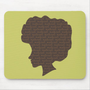 Natural 'Fro Mouse Pad