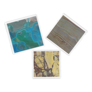 Natural Gemstone Pattern Close-up Photo Nature Acrylic Tray