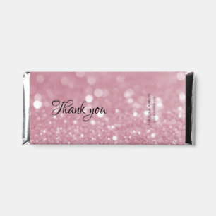 Natural Glitter Hershey Bar Thank You Favors