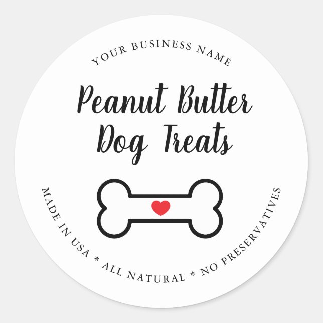 Natural Gourmet Dog Treat Classic Round Sticker (Front)