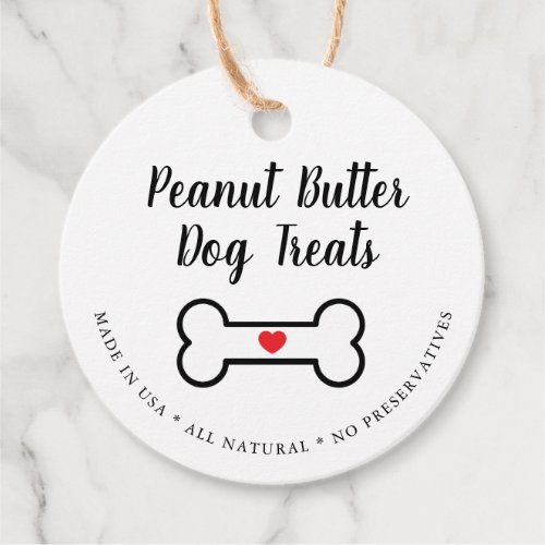 Natural Gourmet Dog Treat Favor Tags