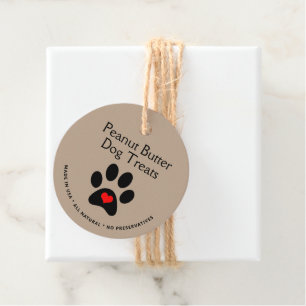 Natural Gourmet Dog Treat Price Favor Tags