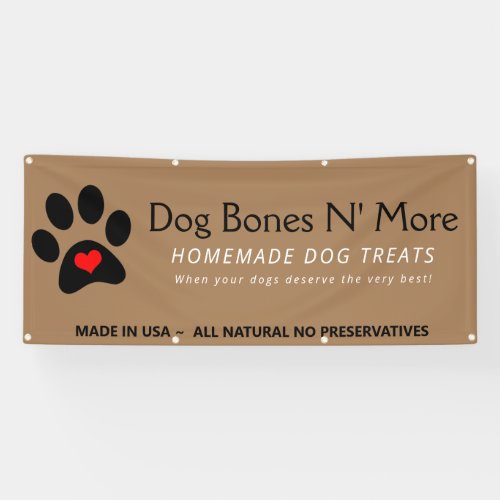 Natural Gourmet Dog Treats Bakery Banner