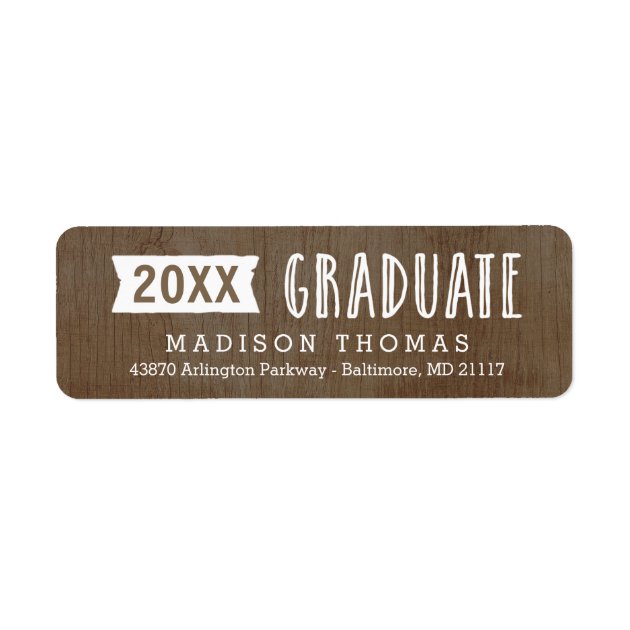 Natural Grad Graduation Address Label