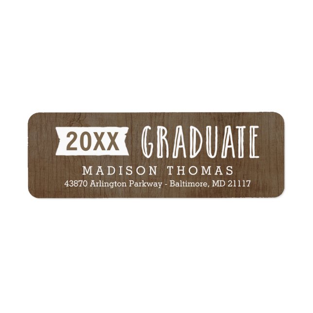 Natural Grad Graduation Address Label (Front)