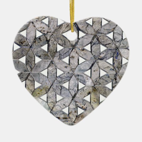 Natural Gray Stone Mosaic flower of life Ceramic Ornament