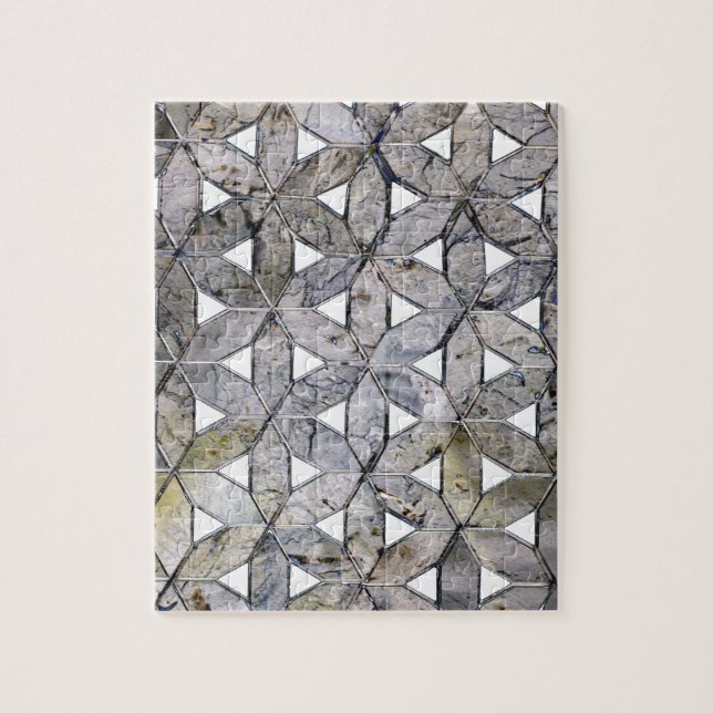 Natural Gray Stone Mosaic, flower of life Jigsaw Puzzle (Vertical)