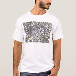 Natural Gray Stone Mosaic, flower of life T-Shirt