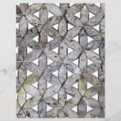 Natural Gray Stone Mosaic pattern flower of life (Front)