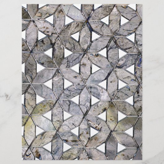 Natural Gray Stone Mosaic pattern flower of life (Front)