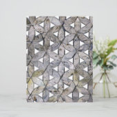 Natural Gray Stone Mosaic pattern flower of life (Standing Front)