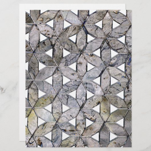 Natural Gray Stone Mosaic pattern flower of life (Front/Back)