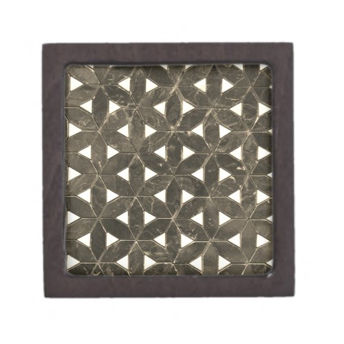 Natural Gray Stone Mosaic pattern flower of life Gift Box