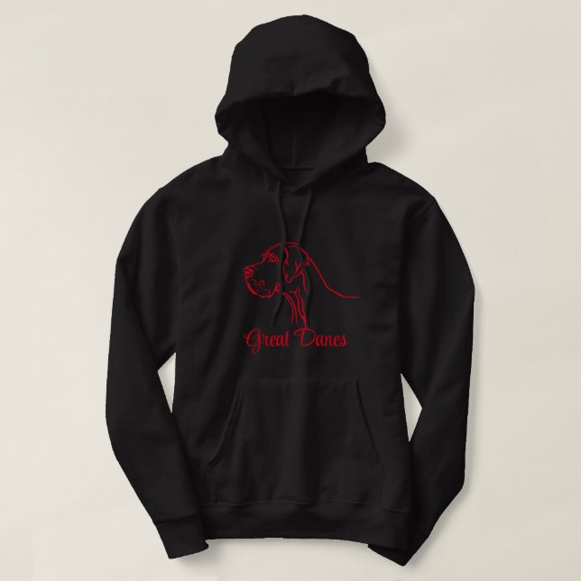 Natural Great Dane Hoodie (Design Front)