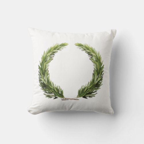 Natural Greek Laurel Wreath Olympic Accent Pillow
