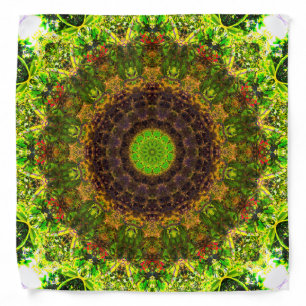 Natural green and detailed mandala Art Bandana