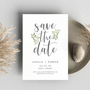 Natural Greenery   Modern Botanical Save The Date