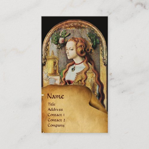 NATURAL HAIR BEAUTY  COSMETICS MONOGRAMParchment Business Card