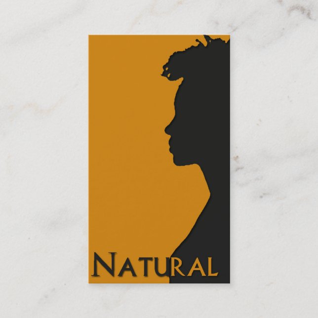 Natural Hair businesscard Business Card (Front)
