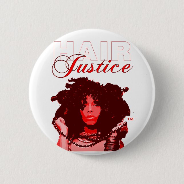 Natural Hair:HairJustice Pinback Button (Front)