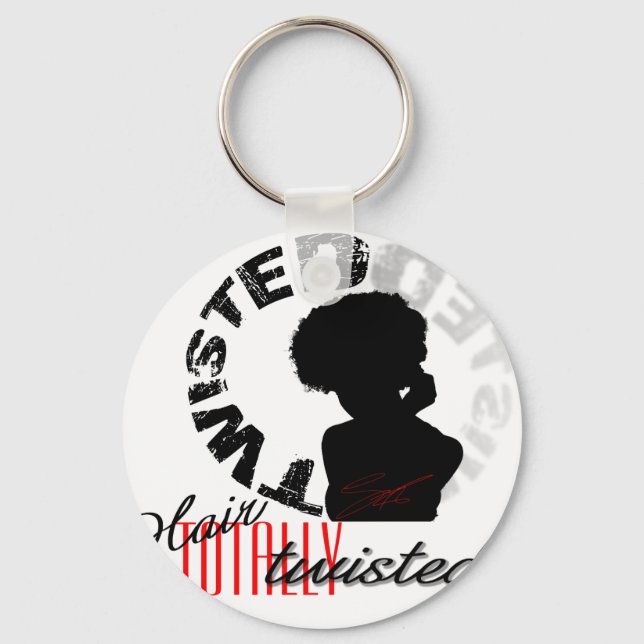 Natural Hair: Totally Twisted Keychain (Front)