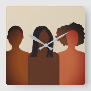 Natural Hair Wall Clock