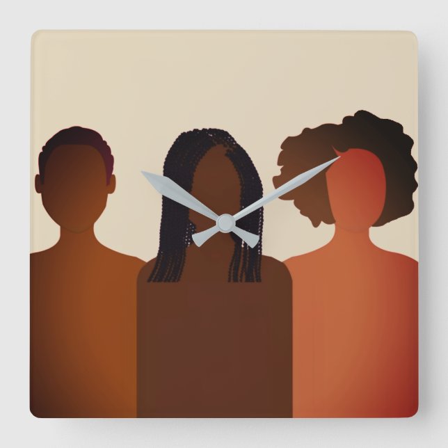 Natural Hair Wall Clock (Front)