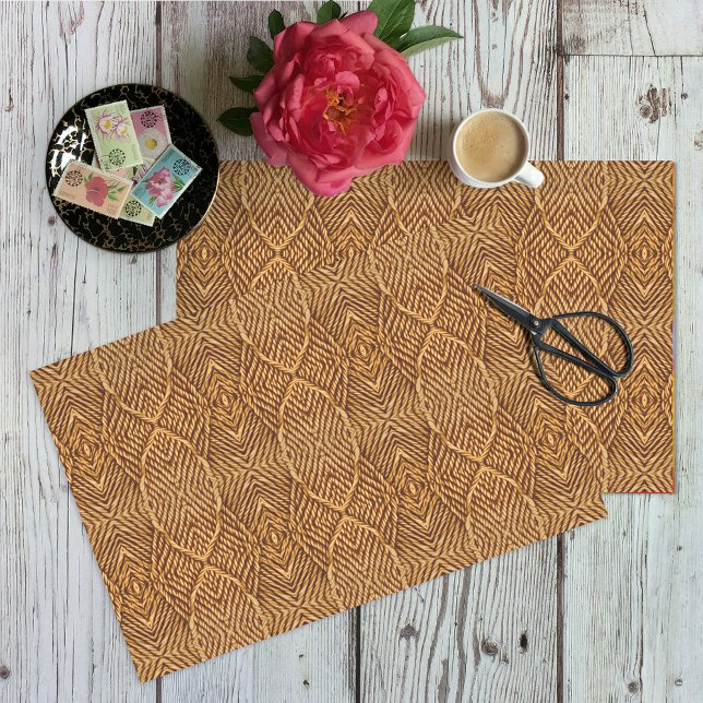 Natural Hessian Jute Plant Fiber Print - Crafting Tissue Paper (Creator Uploaded)