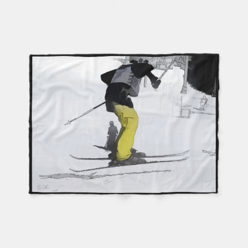 Natural High _ Ski Jump Landing Fleece Blanket