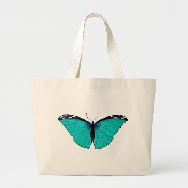 Natural History Blue Butterfly on Tote Bag (Front)