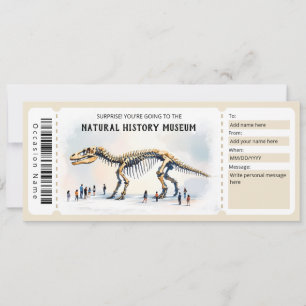 Natural History Museum Gift Certificate Template