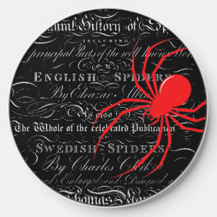 Natural History Title Page Spiders Calligraphy Wireless Charger