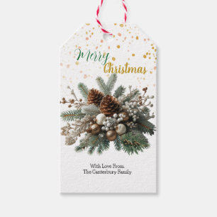 Natural Holiday Bough Cluster Rustic Christmas Gift Tags