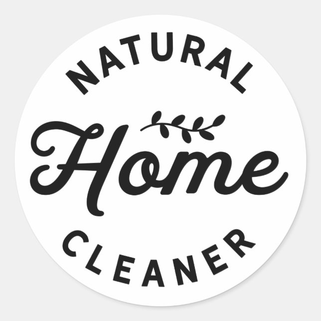 Natural Home Cleaner Essential Oil Label (Front)