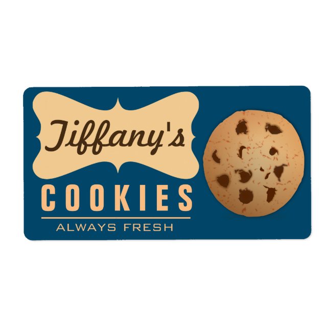 Natural | Homebaked | Gourmet | Handmade Cookies Label (Front)