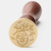 Natural Honey Bee Hive Honey Bee Farm Wax Seal Stamp (Front)