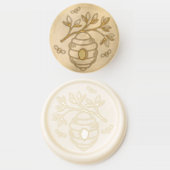 Natural Honey Bee Hive Honey Bee Farm Wax Seal Stamp (Stamped)
