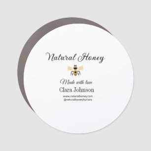 natural honey homemade honeybee honeycomb add name car magnet