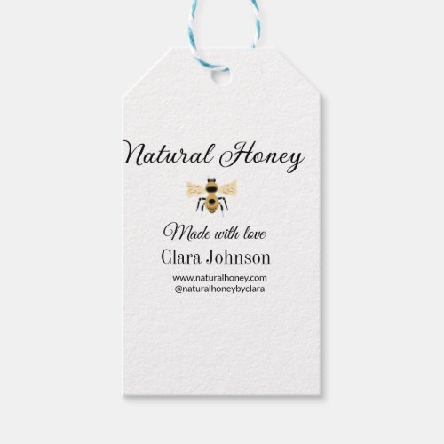 natural honey homemade honeybee honeycomb add name gift tags