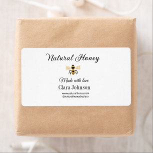 natural honey homemade honeybee honeycomb add name label