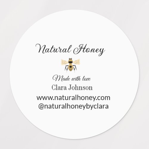 natural honey homemade honeybee honeycomb add name labels