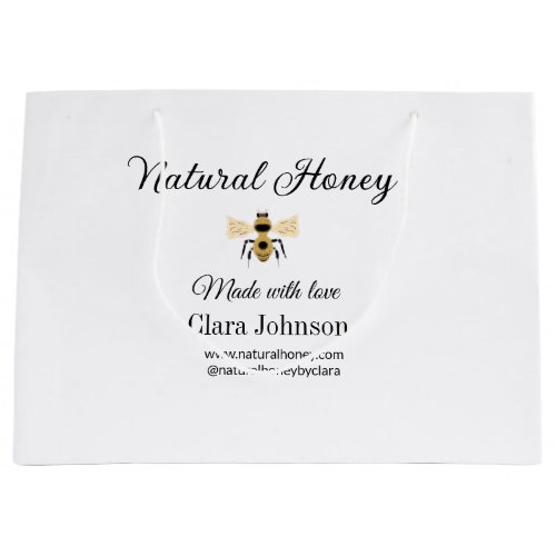 natural honey homemade honeybee honeycomb add name large gift bag
