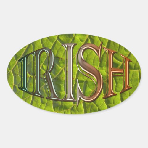 Natural Irish Flag Patriotic Stickers